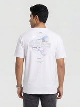 Men T-Shirt Graphic White Relaxed Fit