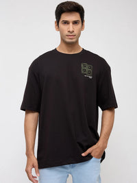 Men T-Shirt Graphic Black Relaxed Fit