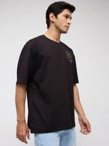 Men T-Shirt Graphic Black Relaxed Fit