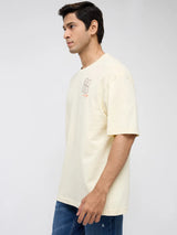 Men T-Shirt Graphic Off White Relaxed Fit
