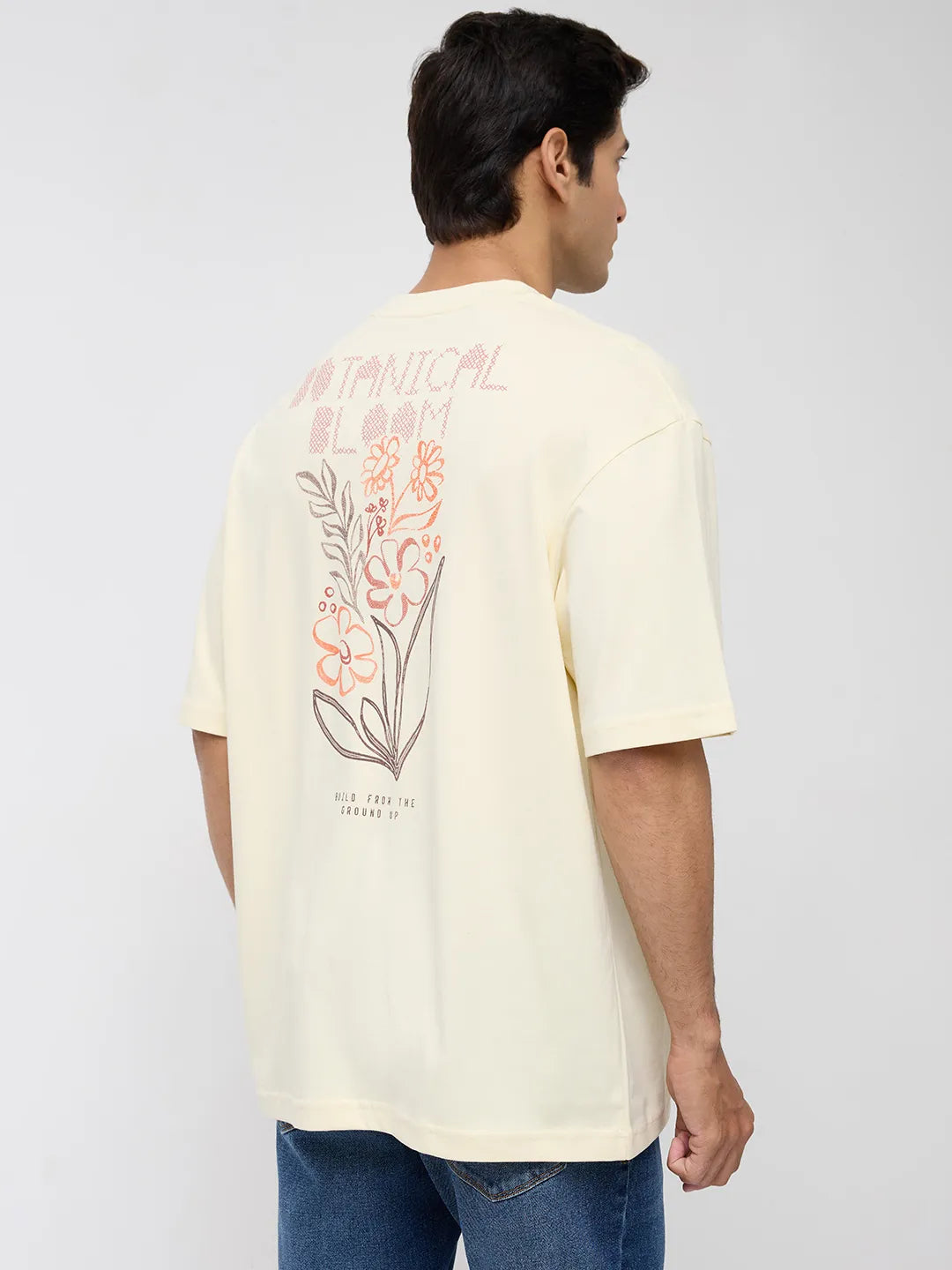 Men T-Shirt Graphic Off White Relaxed Fit