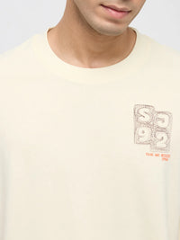Men T-Shirt Graphic Off White Relaxed Fit