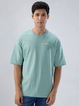 Men T-Shirt Graphic Green Relaxed Fit