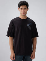 Men T-Shirt Graphic Black Relaxed Fit