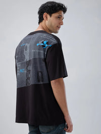 Men T-Shirt Graphic Black Relaxed Fit