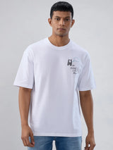 Men T-Shirt Graphic White Relaxed Fit