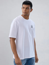Men T-Shirt Graphic White Relaxed Fit