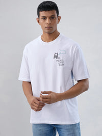 Men T-Shirt Graphic White Relaxed Fit