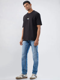 Men T-Shirt Graphic Black Relaxed Fit
