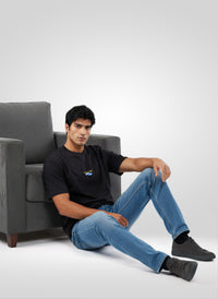 Men T-Shirt Graphic Black Relaxed Fit