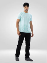 Men T-Shirt Graphic Blue Regular Fit