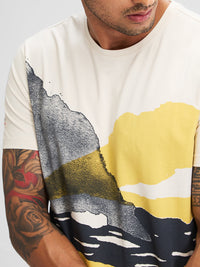 Men T-Shirt Solid White Slim Fit