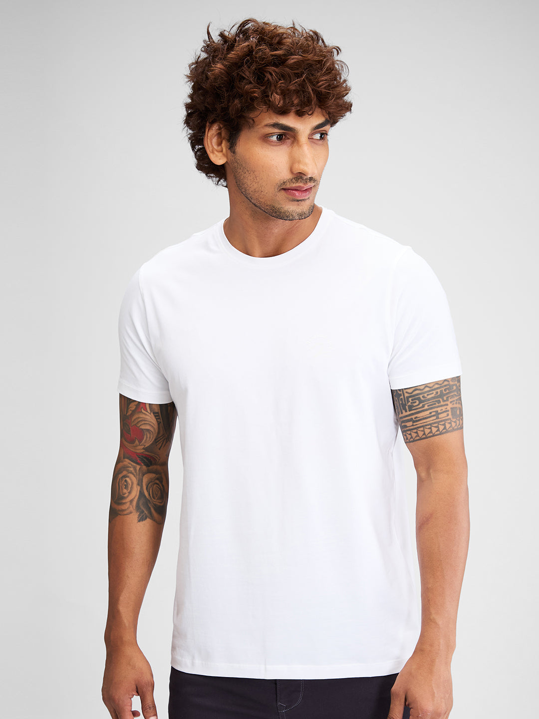 Mens solid white t shirt sale