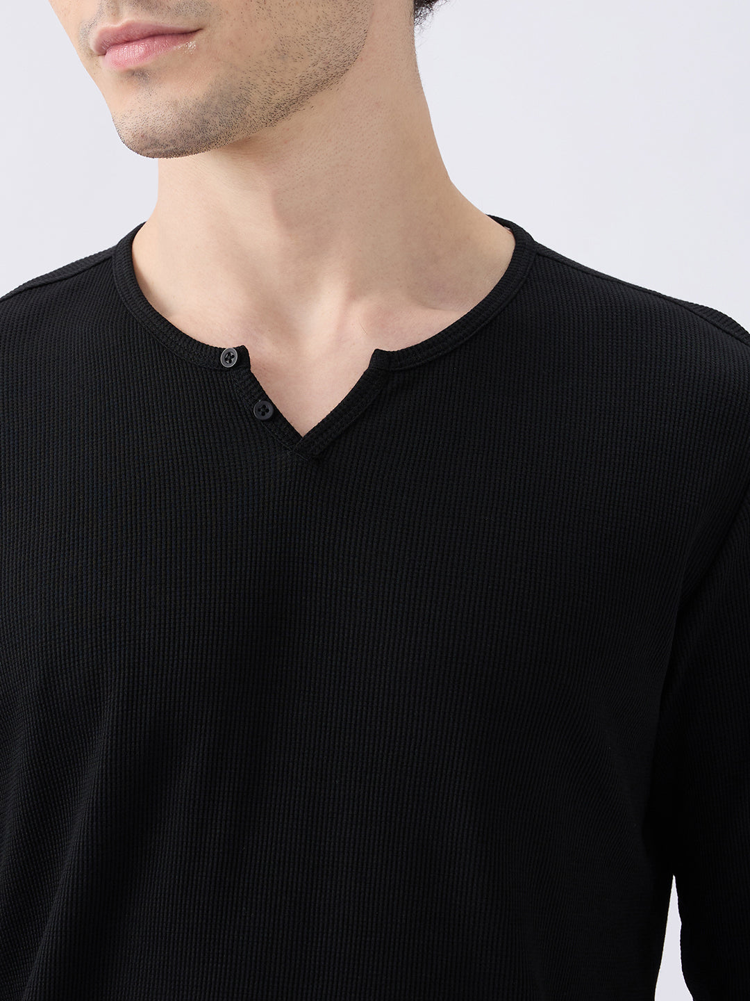 Spykar Black Slim Fit Casual T-Shirts For Men