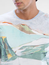 Men T-Shirt White Half Sleeve