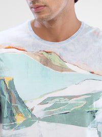 Men T-Shirt White Half Sleeve