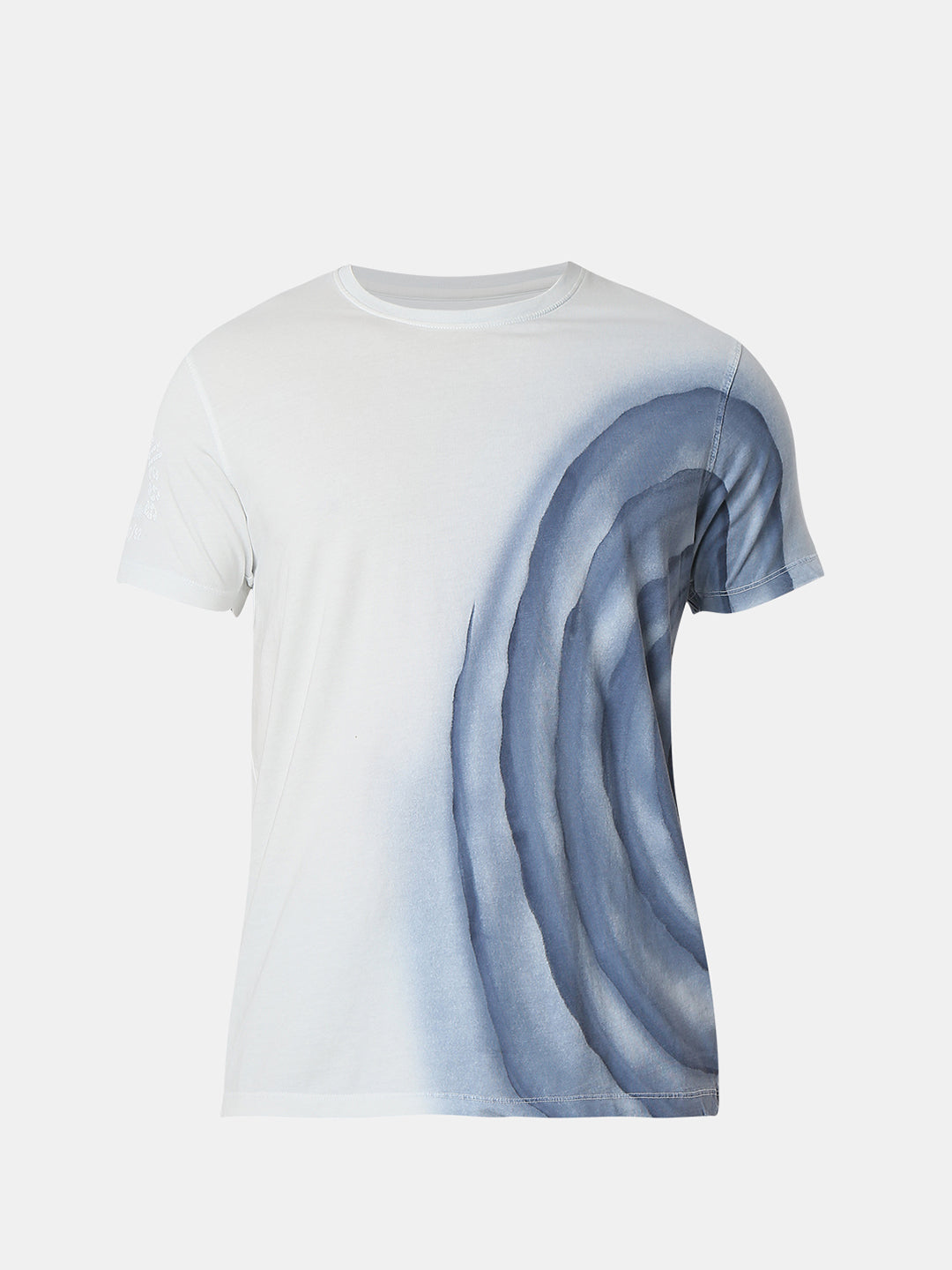 Spykar Indigo Blue Cotton Slim Fit T-Shirts For Men