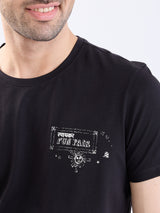 Men T-Shirt Black Slim Fit