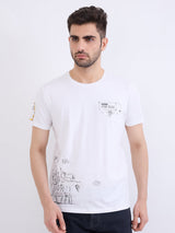 Men T-Shirt White Slim Fit
