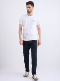 Men T-Shirt White Slim Fit