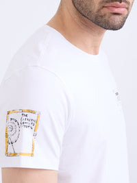 Men T-Shirt White Slim Fit