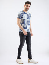 Men T-Shirt Grey Slim Fit