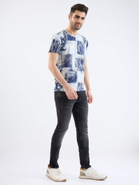Men T-Shirt Grey Slim Fit