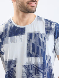 Men T-Shirt Grey Slim Fit