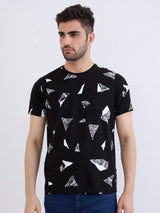 Men T-Shirt Black Slim Fit