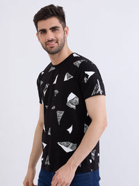 Men T-Shirt Black Slim Fit