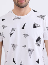 Men T-Shirt White Slim Fit