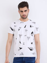 Men T-Shirt White Slim Fit