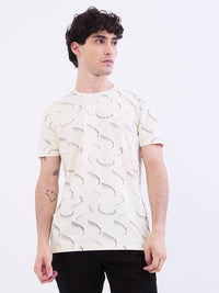 Men T-Shirt White Slim Fit