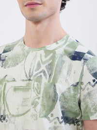 Men T-Shirt White Slim Fit