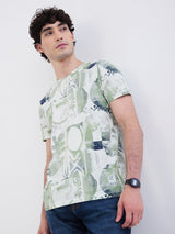 Men T-Shirt White Slim Fit