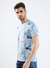 Men T-Shirt Grey Slim Fit