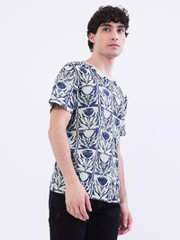 Men T-Shirt Green Slim Fit