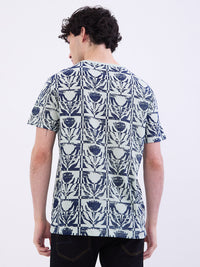 Men T-Shirt Green Slim Fit