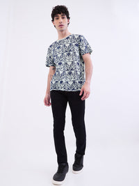 Men T-Shirt Green Slim Fit