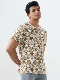 Men T-Shirt White Slim Fit