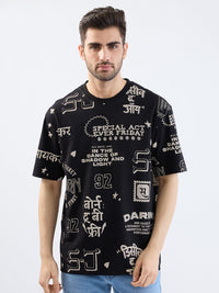 Men T-Shirt Black Comfort Fit