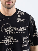 Men T-Shirt Black Comfort Fit