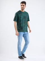 Men T-Shirt Green Comfort Fit