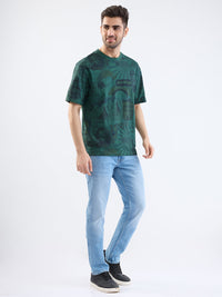 Men T-Shirt Green Comfort Fit