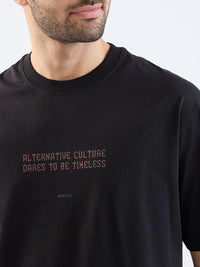 Men T-Shirt Black Comfort Fit