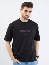 Men T-Shirt Black Comfort Fit