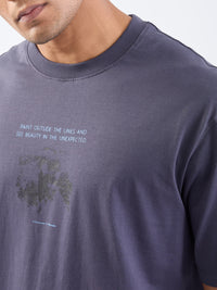 Men T-Shirt Grey Comfort Fit