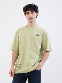 Men T-Shirt Green Comfort Fit