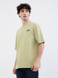 Men T-Shirt Green Comfort Fit