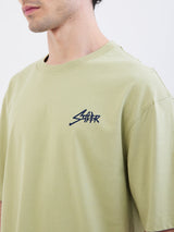 Men T-Shirt Green Comfort Fit